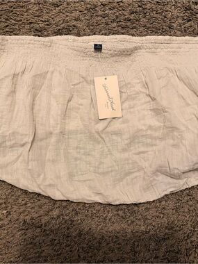 Universal Thread Cream Linen Mini Skirt